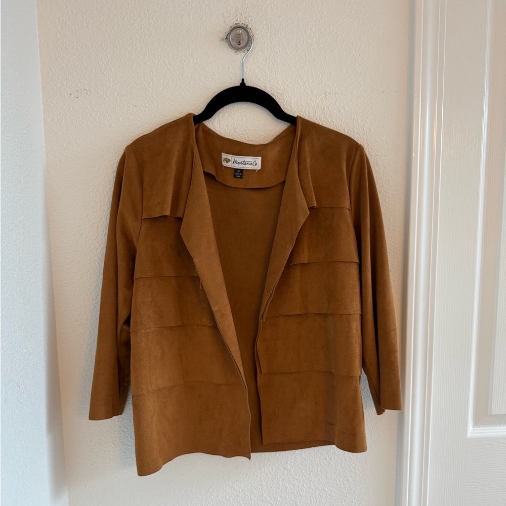 EUC Montana Co Faux Suede Cropped Jacket
